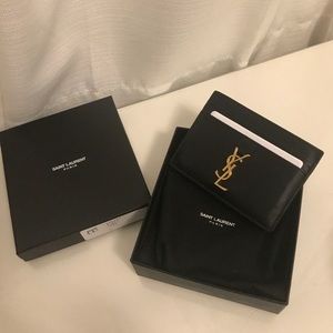 Saint Laurent 'YSL' credit card holder
